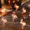 18ct. Warm White Bulb LED Pink Flamingo Icon Crafting Lights with Silver Wire by Ashland&#xAE;
